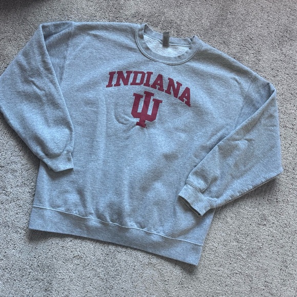 Indiana University Hoosiers IU Crewneck Sweatshirt Gray Size L - Picture 5 of 8